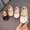 Pearl Girls Princess Shoes Soft Soled Kids Casual Flats Elegant Children Leather Shoes  Autumn