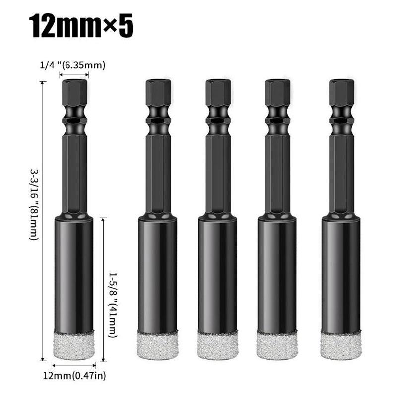 Алмазное сверло с шестигранным хвостовиком, сухое вакуумное сверление, наборы коронок, алмазное сверло для угловой шлифовальной машины, резак для плитки, кольцевая пила, инструменты