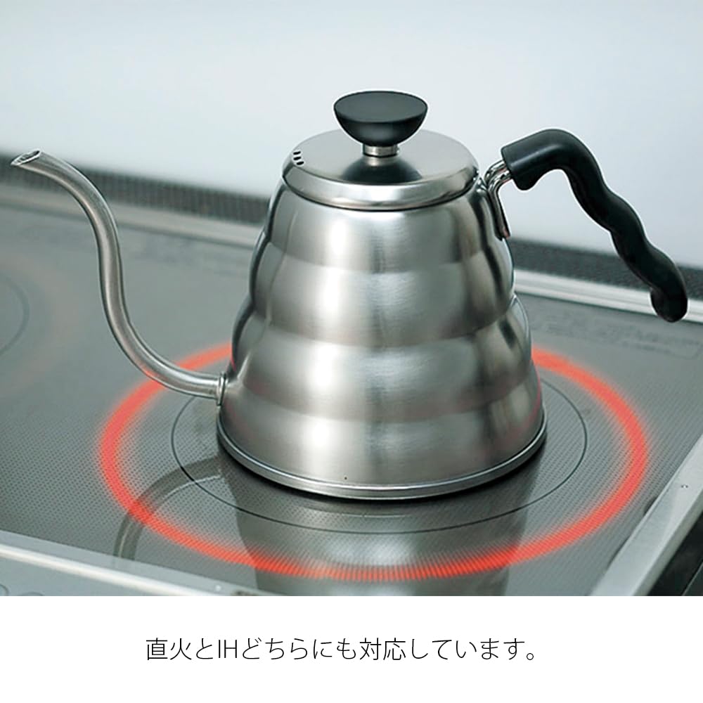 Hario V60 Drip Kettle Vono Hairline Silver Practical Capacity 800ml GasIH Compatible Made In Japan Present Gift Gift VKBR-120-HSV
