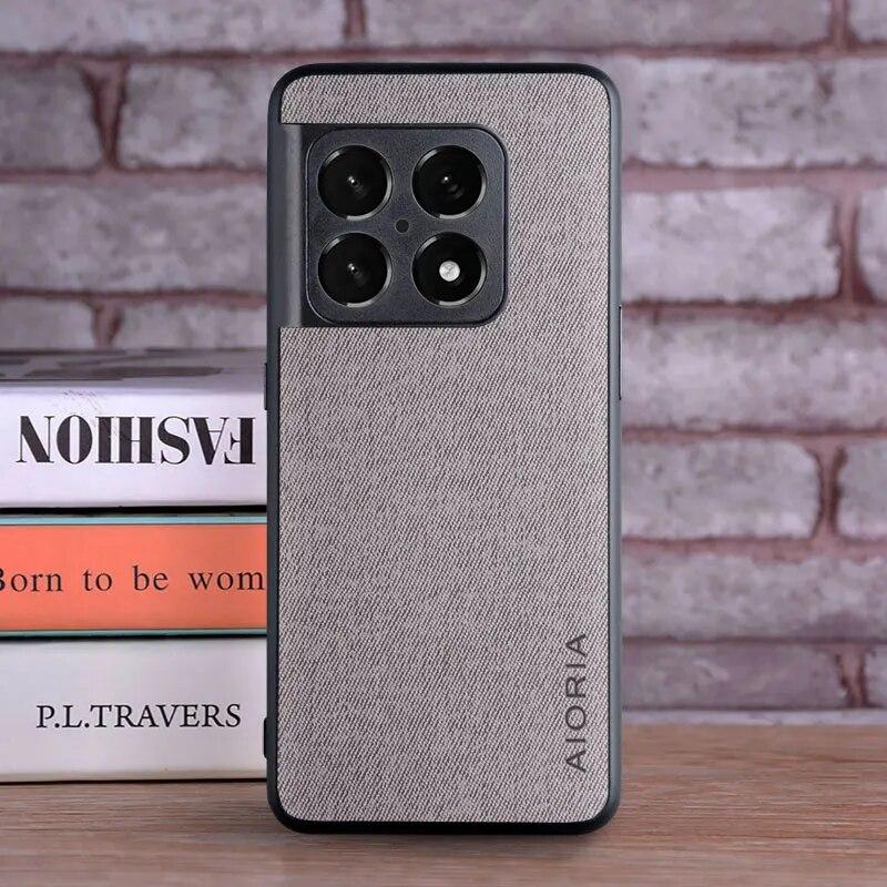 Чехол для Oneplus 10 Pro 10T, роскошный текстильный кожаный чехол из мягкого ТПУ, жесткий чехол для телефона для oneplus 10 pro, чехол