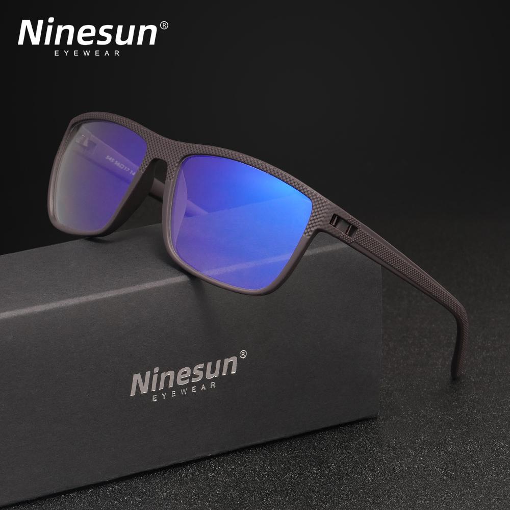 NINESUN Causal Blue Light Blocking Glasses TR90 Frame Women Men Anti Blue Light Eyewear Transparent Lens Optical Eyegalsses