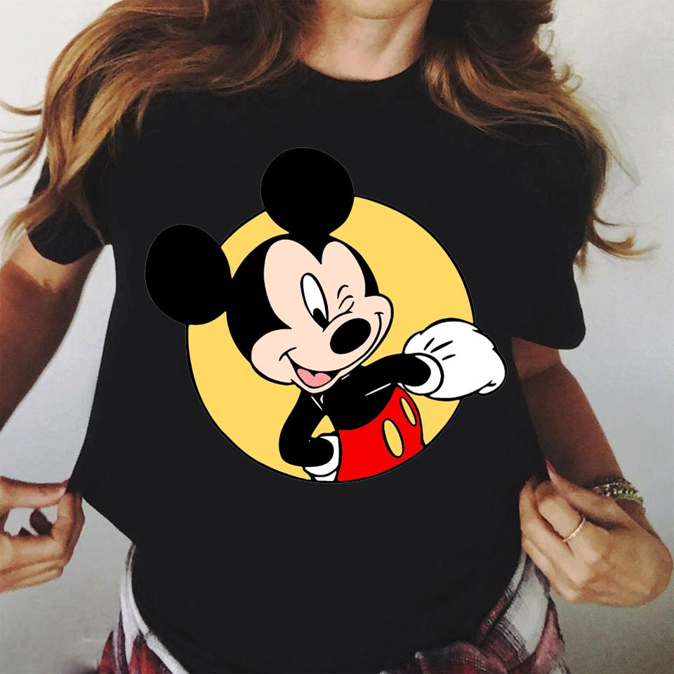 2026 New Disney Mickey Mouse TShirt Cute Harajuku Ullzang Cotton TShirt Printed TShirt Fashion Top Family ParentChild Top