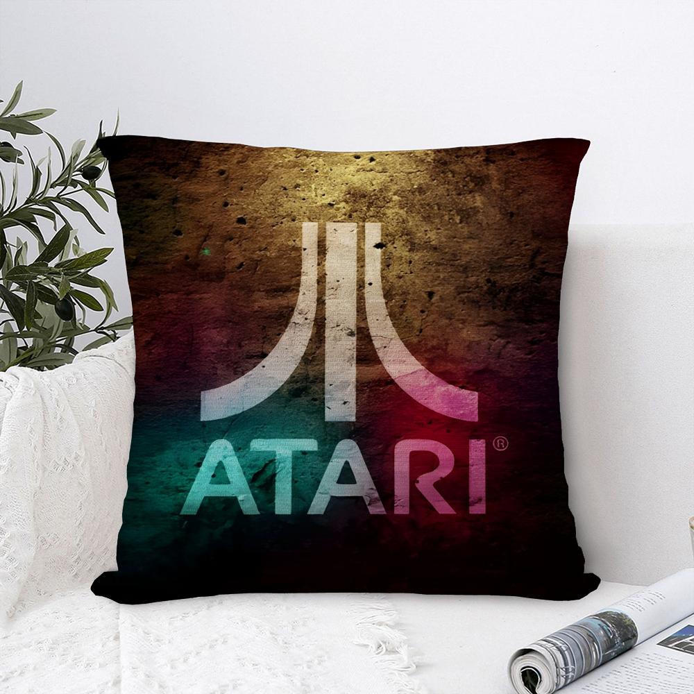A-AtariS Игровая Логотип Подушка Чехол Диван Декоративный Дом Двусторонний Принт Плюшевый Квадратный Подушка Декоративная Наволочка Подушка Декор Чехол