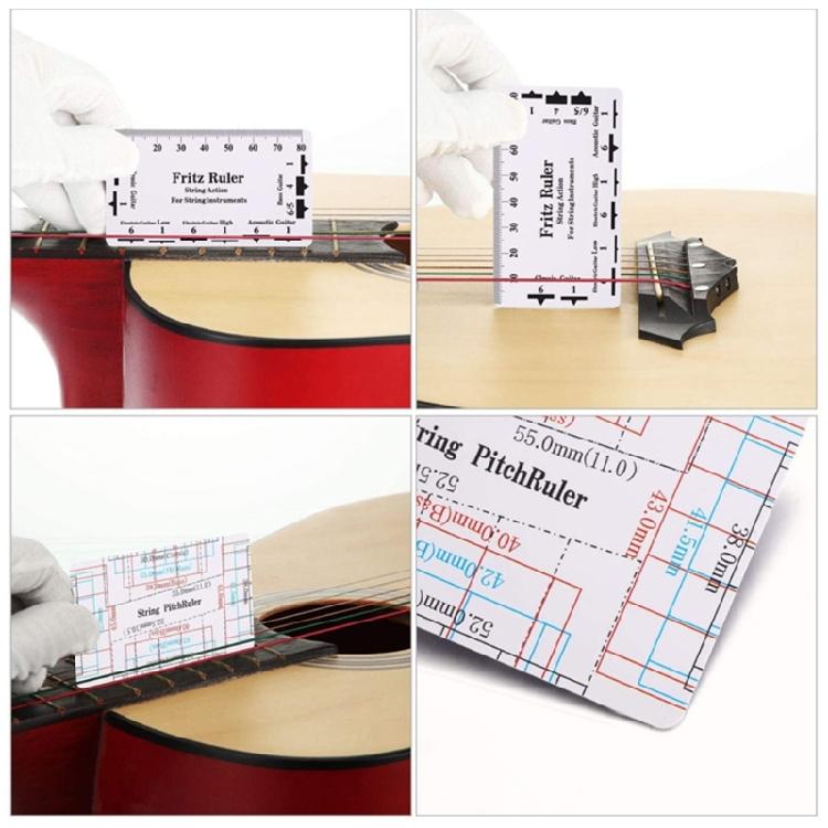 Guitar String Height Ruler & Radius Gauge Guitar Measuring Tool Guitar Gauge Tool Ruler Musical instrument accessories