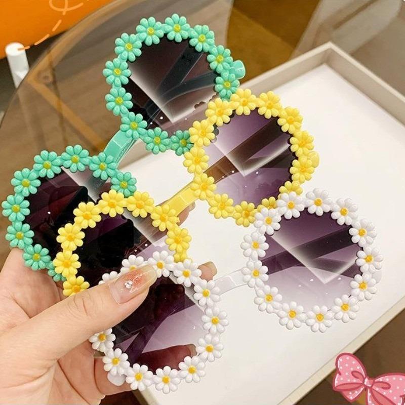 3PCS Fashion Kids Sunglasses Flower Shape Glasses for Children Boys Girls Accessories Outdoor Photography Eye Protection