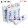 PALO 1.2V AA Rechargeable Batteries 3000mAh Ni-MH 100% Original High Capacity Current AA Battery Rechargeble for Camera Toys Ktv