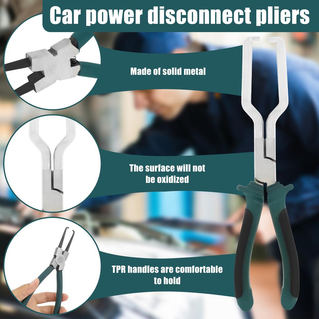 2 Pcs Electrical Disconnect Pliers 9 Inches Fuel Line Pliers Universal Automotive Electrical Connector Disconnect Pliers