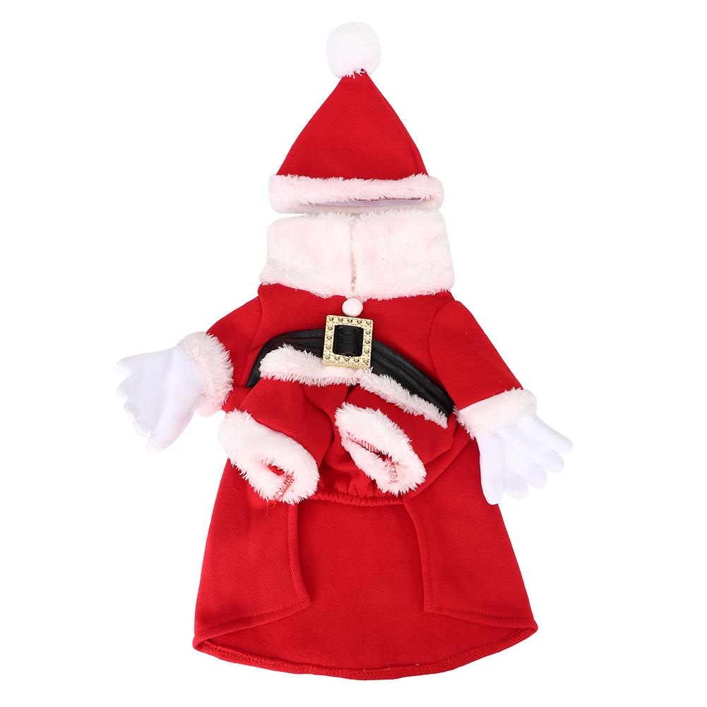Pet Cotton Christmas Clothes Comfortable Costume with Hat for Dog Cat