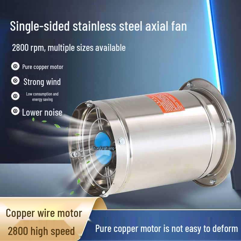 Stainless Steel Axial Flow Exhaust Fan for Restaurant and Stall Ventilation