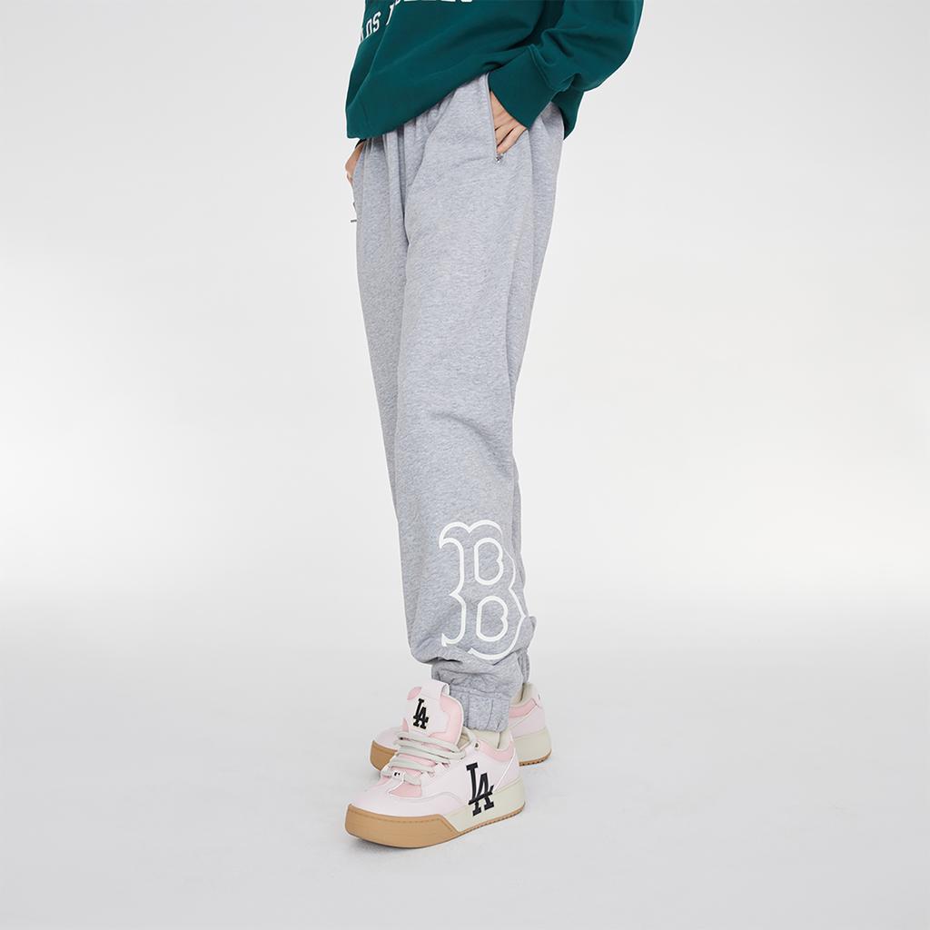 New MLB Knitted Sweatpants Unisex Light Gray 3APTB0834-43MGS