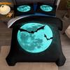 Horrible Halloween Moon Duvet Cover Set EU Single Double King US Twin Full Queen Size Bed Linen Set
