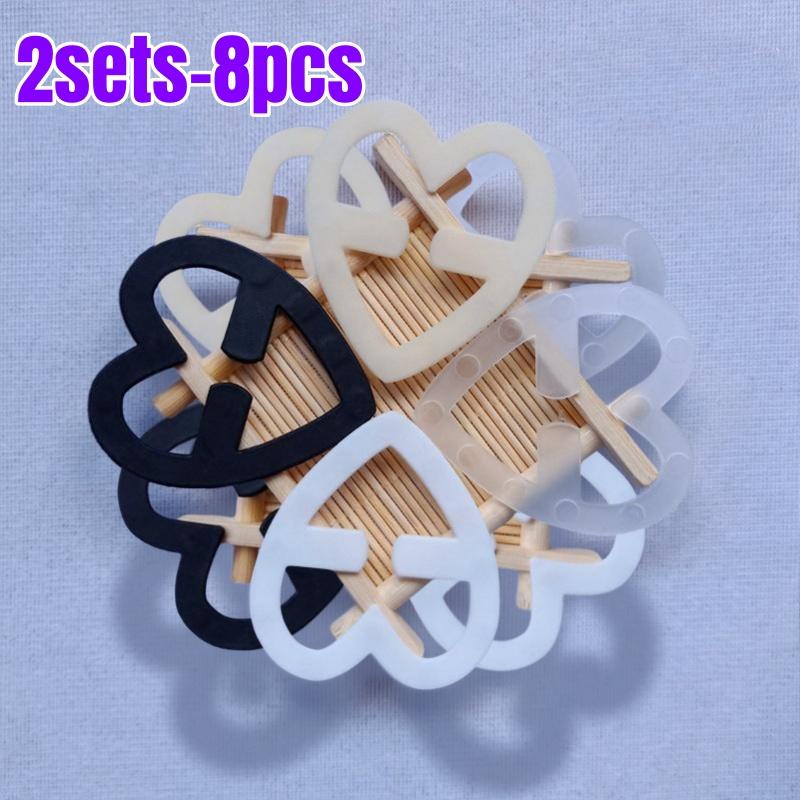 8pcs Mixed Color Back Bra Control Clips Invisible Bra Adjusters Convenient Cross Strap for Women Lingerie & Underwear Accessorie