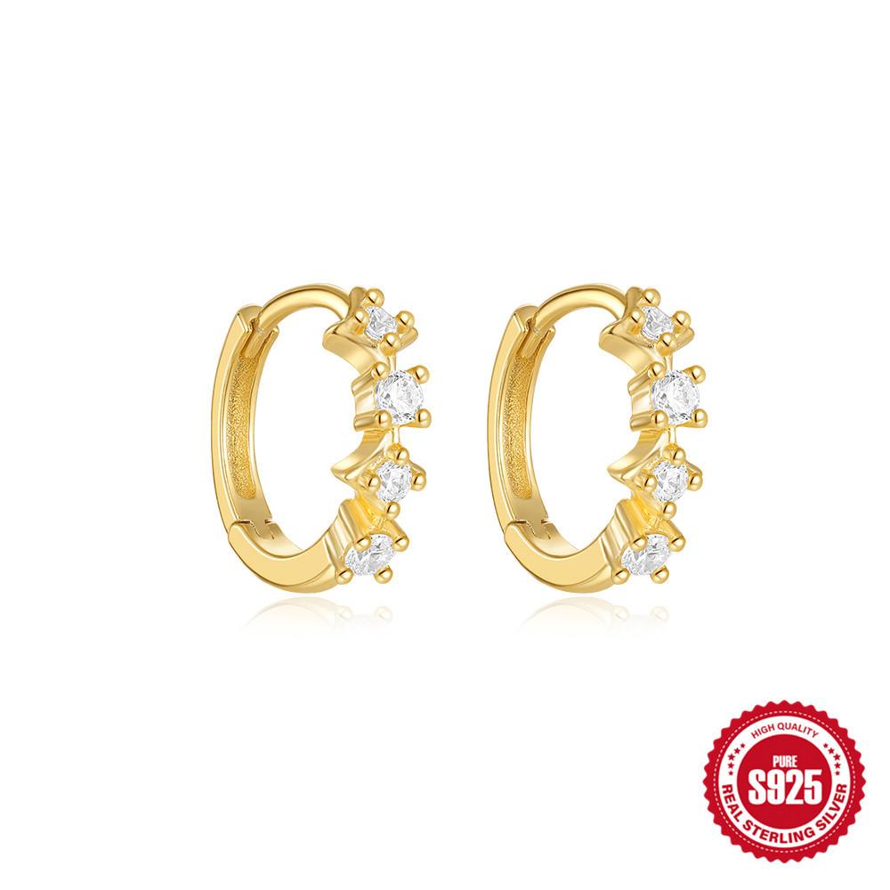 Модные серьги-капли из стерлингового серебра 925 пробы с бриллиантами для повседневной носки, простые серьги-твисты с бриллиантами, серьги, серьги, женские