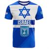 Israel Flag Men's T-shirt 3D Printed Israelis National Emblem Tops Short Sleeve O-Neck Oversized Sports Tee Shirt Clothing