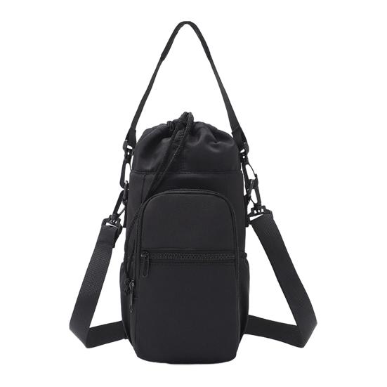 Сумка-чехол на плечо для термобутылки с регулируемым ремнем и завязкой. Сумка-чехол для бутылки для походов, спортзала, путешествий. Множество карманов. Чехол-сумка для бутылки, телефона, ключей.