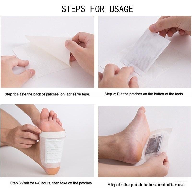 Детокс-патчи для ног, подушечки, токсины для тела, уход за ногами, очищающий травяной клей