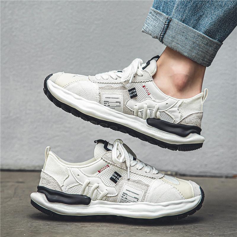 Мужская прогулочная обувь Повседневные дышащие кроссовки на шнуровке Удобная спортивная обувь Нескользящая износостойкая Zapatillas Hombre