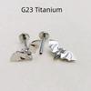 G23 Titanium Bat Design Lip Stud & Helix Cartilage Piercing Jewelry
