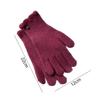 Pure Color Wool Knitted Gloves Wool Warm Gloves New Female Crochet Glove  Winter