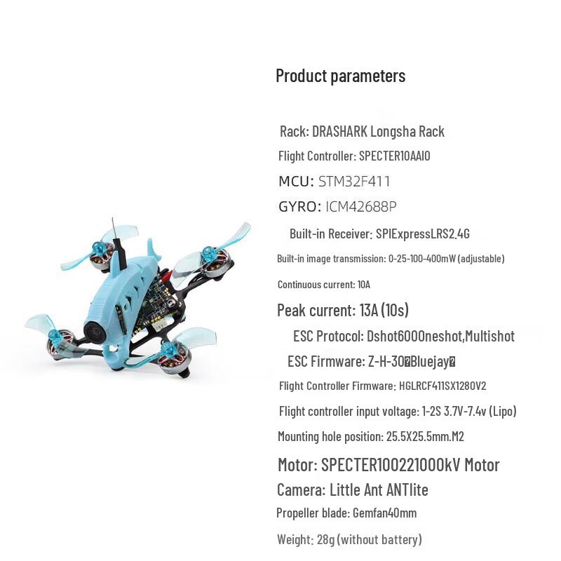 Drashark V2 1.6-inch FPV Racing Drone (CN version)
