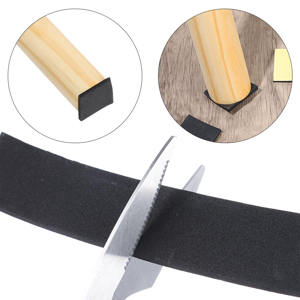 Звукоизоляция Уплотнительная лента для окон и дверей Пенопластовая губка Односторонняя клейкая резиновая лента