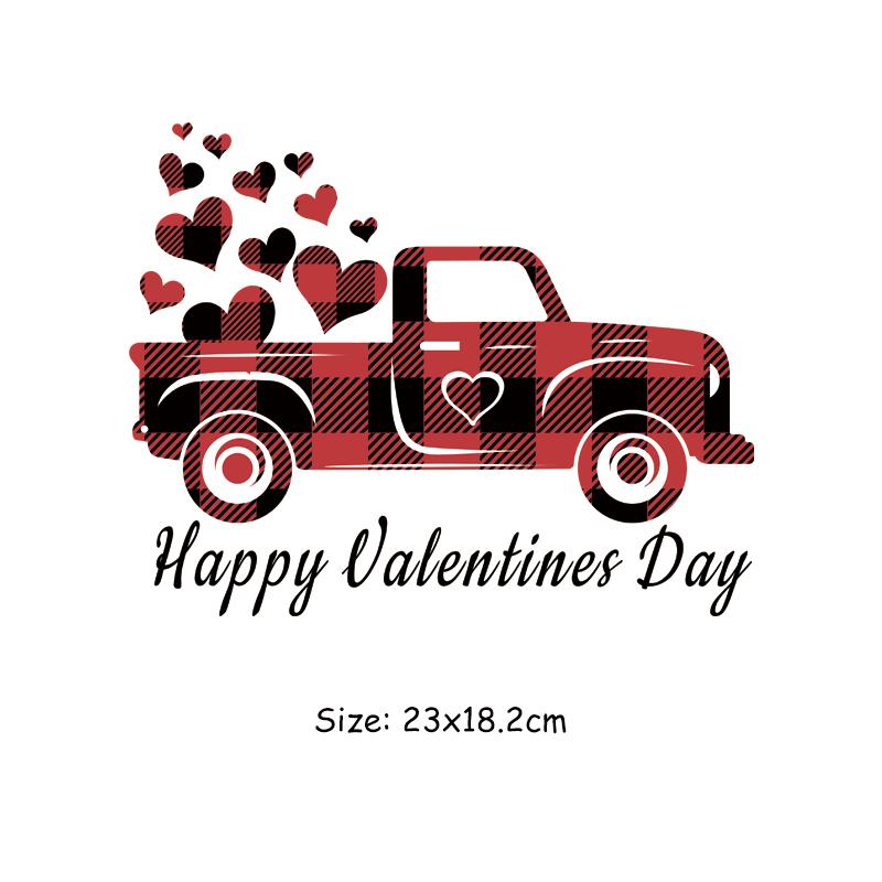 Patches For Clothes Happy Valentine'S Day Patches A-Level Washable New Design T-Shirt Jeans Stickers Heat Transfer Flower Patch