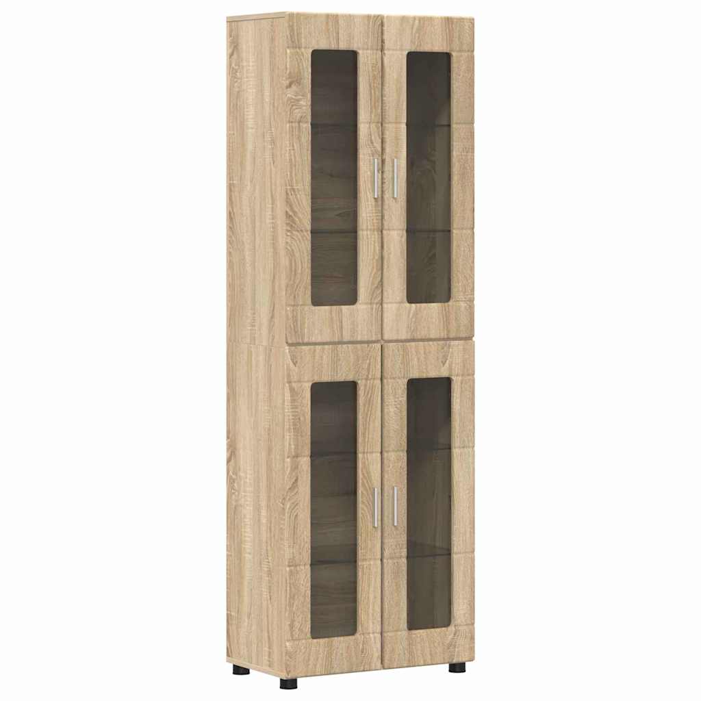 Highboard FLORIN Sonoma Oak 60 x 35 x 182 cm Particleboard