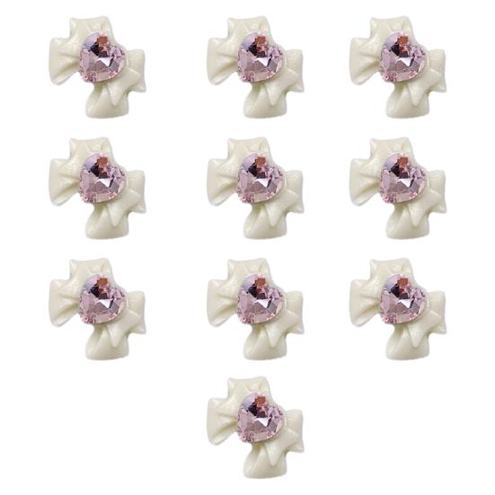 10 шт., подвески для ногтей с бантом, сердце дракона, смола, 3D, экологически чистые аксессуары для дизайна ногтей для красивых и очаровательных ногтей