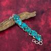 Blue Turquoise Handmade Gemstone Bracelet, 925 Solid Sterling Silver Antique Jewelry Bracelet, For Engagement Gift