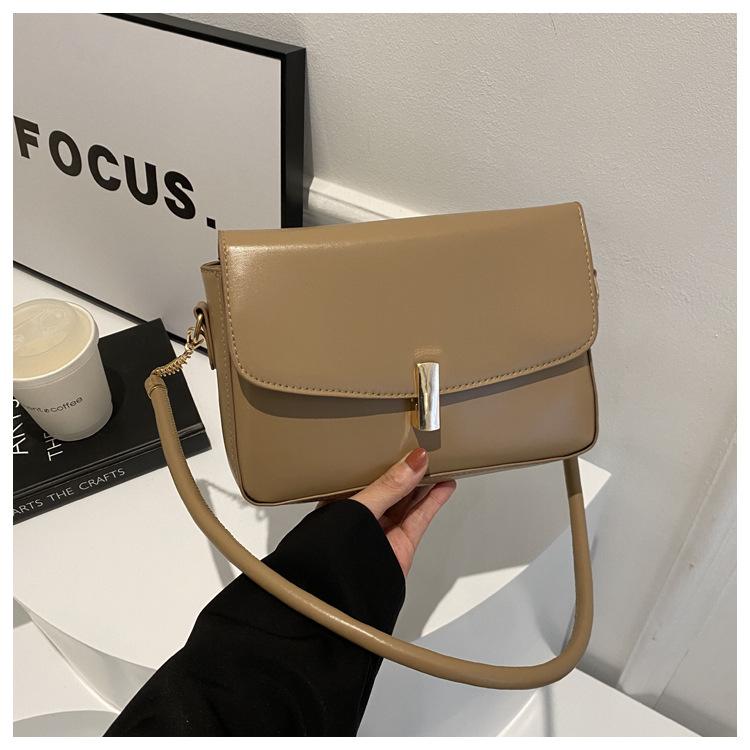 Простая однотонная зимняя ретро-текстура, модная дорожная сумка через плечо для женщин