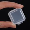 Plastic Transparent Small Box Mini with Lid Square Earplug Jewelry Earring Storage Ear Stud Parts Boxes Home Tabletop Storage