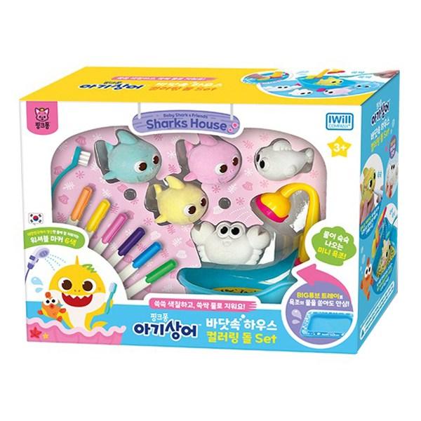 Pinkfong Baby Shark Undersea House Coloring Stone Set, Mixed Colors, Korean Popular Toys