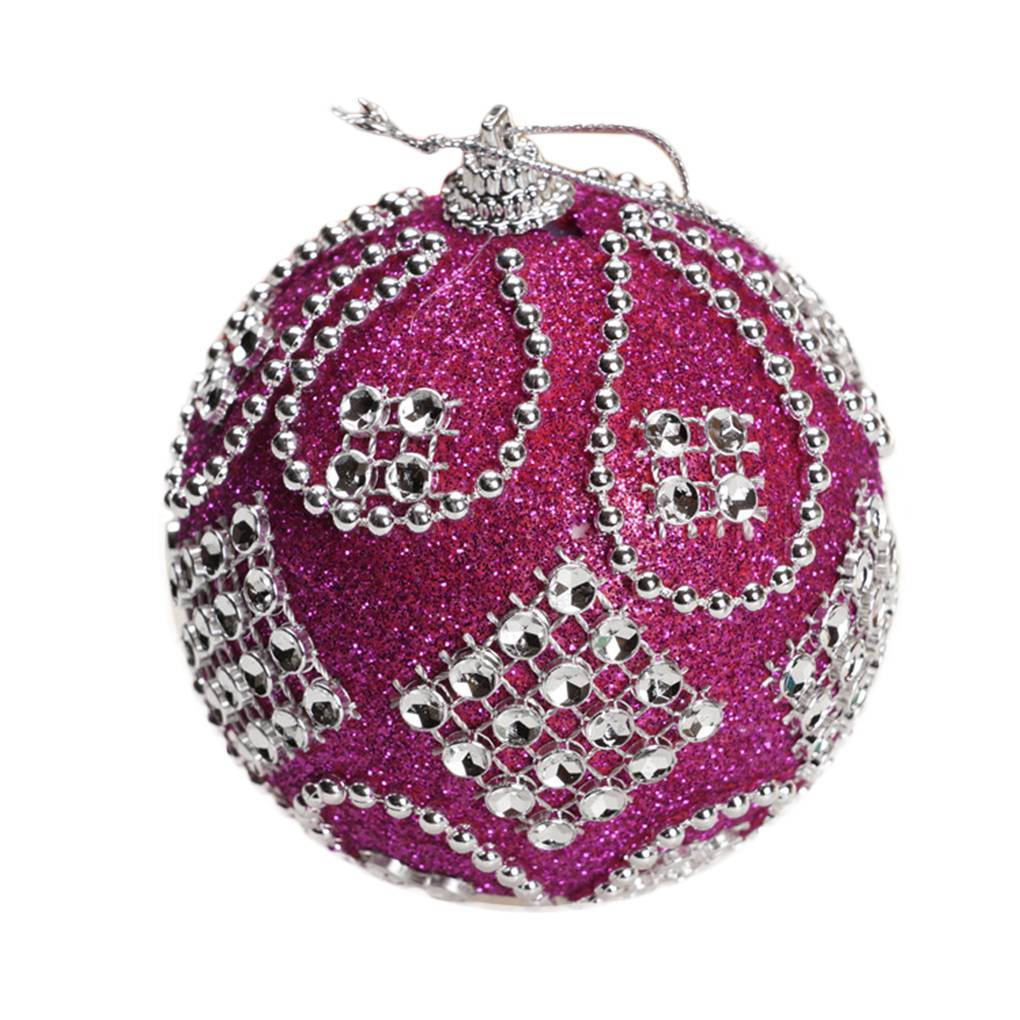 1 шт. Рождественские елочные шары из хрустальной пены, блестящие бусины, цепочка, украшение на Рождество своими руками -