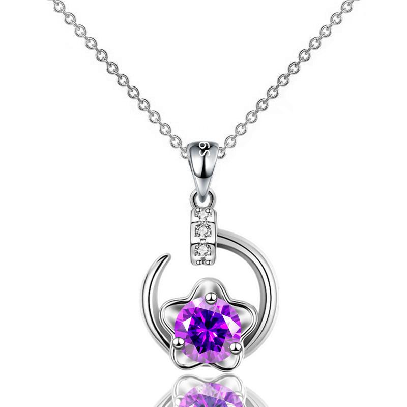 Серебряное ожерелье S925 Plum Nail, женская новая простая цепочка с цветком на ключицу