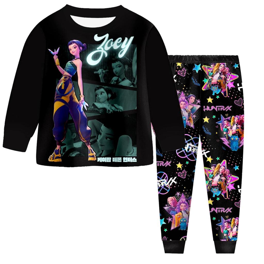 Children's Fashion Suit Skirt Round Neck Long Sleeve Top Pants