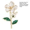 Women Elegant Flower Shape Brooch Enamel Surface Pin Suit Collar Shawl Scarf Cardigan Badge Costume Accessories