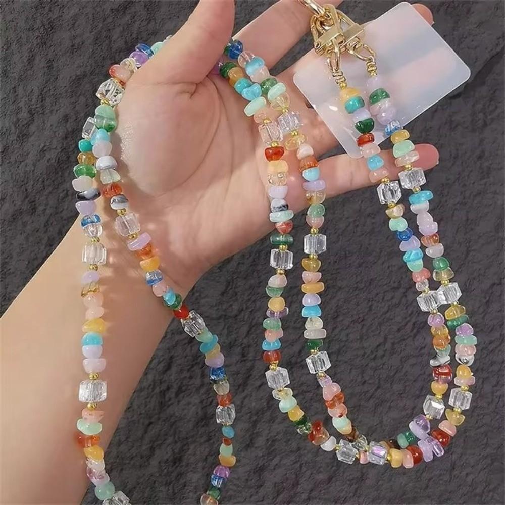Adjustable Mobile Phone Lanyard Hanging Decoration Long Chain Lanyard Crossbody Lanyard Strap