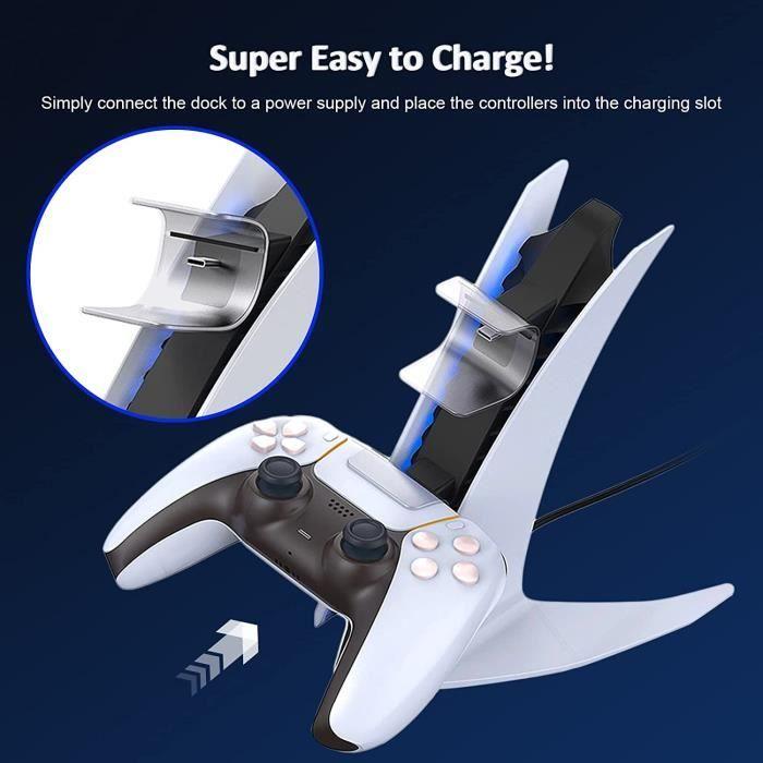 Chargeur de Manette - NexiGo - PS5 - Station de Charge Double - USB-C - Édition Spéciale