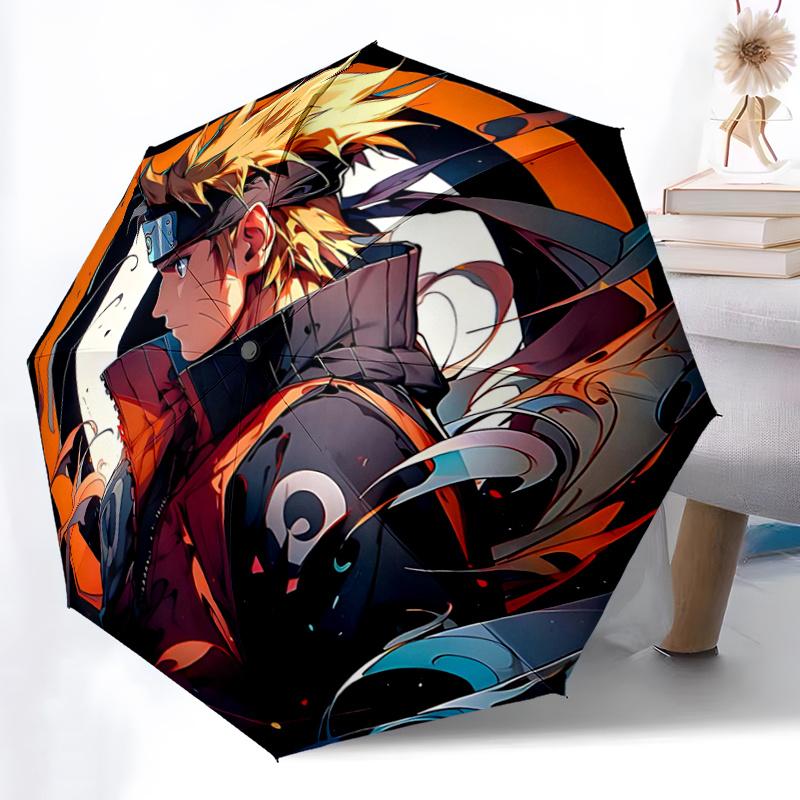 1pc Naruto's Dynamic Journey Automatic Opening and Closing Umbrella - Small Umbrella Suitable for Various Occasions J064