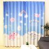 Sanrio Синнаморолл Блэкаут Шторы Соединяющие Искусство Набор Милых Sanrio Корица Синий Морисита Макура (Узорные однопанельные шторы),