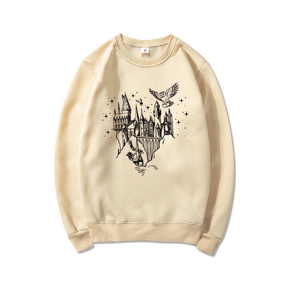 Wizard Castle Sweatshirt Believe In Magic Hoodies Magical School Sweatshirts Women Long Sleeve Pullover Wizard School Hoodie Top