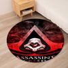 Круглый ковер с принтом Assassin's Creed, коврик под стул, ковер для зоны, коврики для прихожей, для офисного кресла, гостиной, спальни, кухни.