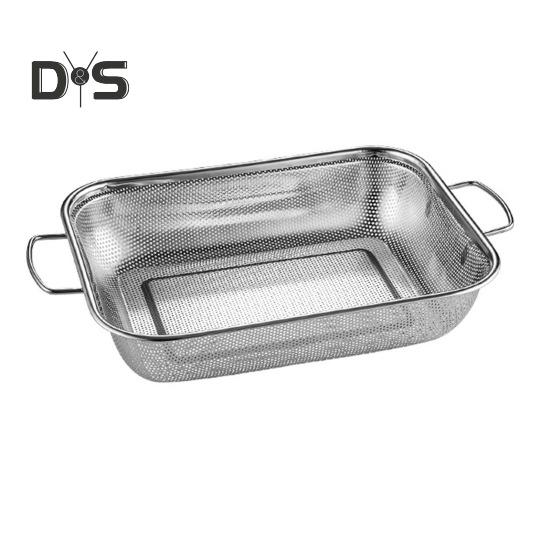 Корзина для слива, сито для пасты с ручкой, большой емкости, устойчивое к ржавчине, можно мыть в посудомоечной машине, фильтр для рисовой лапши, кухонный дуршлаг