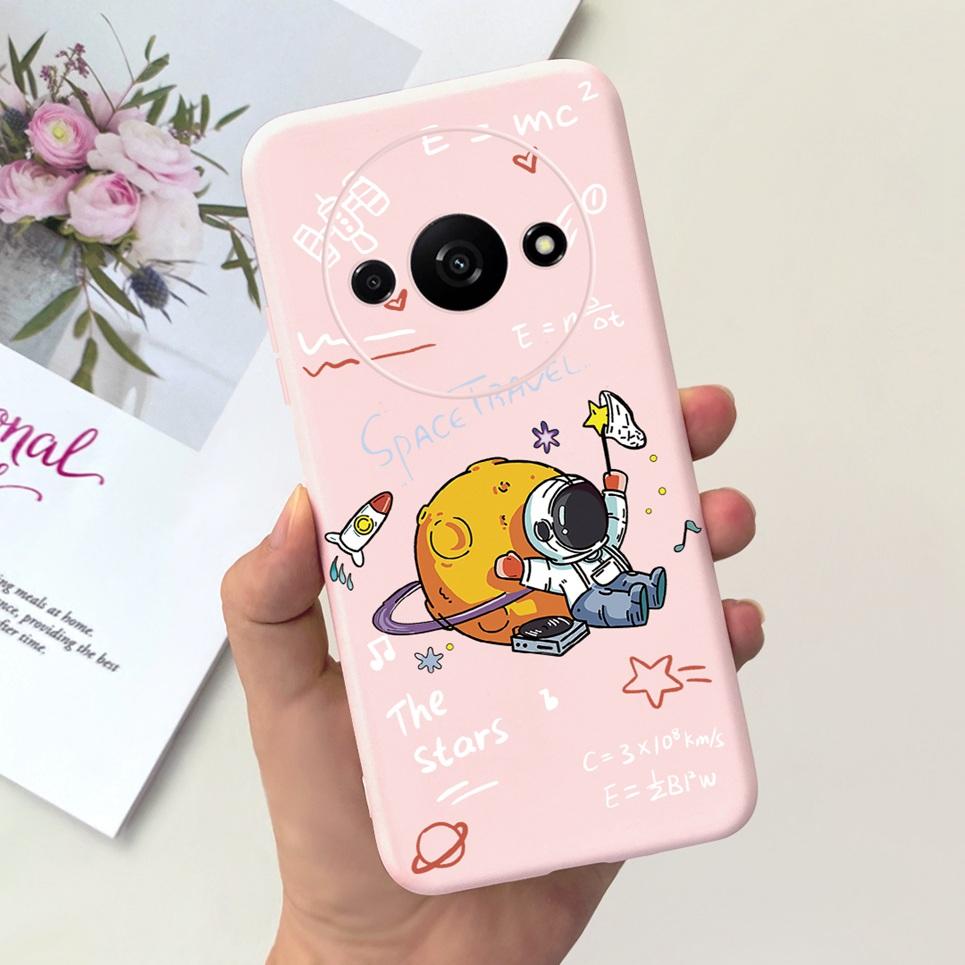 Задняя крышка для Xiaomi Redmi A3 4G Мультяшные животные Мультяшная раскраска Funda Etui для Xiomi RedmiA3 A 3 Мягкий ТПУ Силиконовый чехол