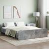 VidaXL Bed Frames Headboard and Footboard Concrete Grey 160x200 Cm 3203764