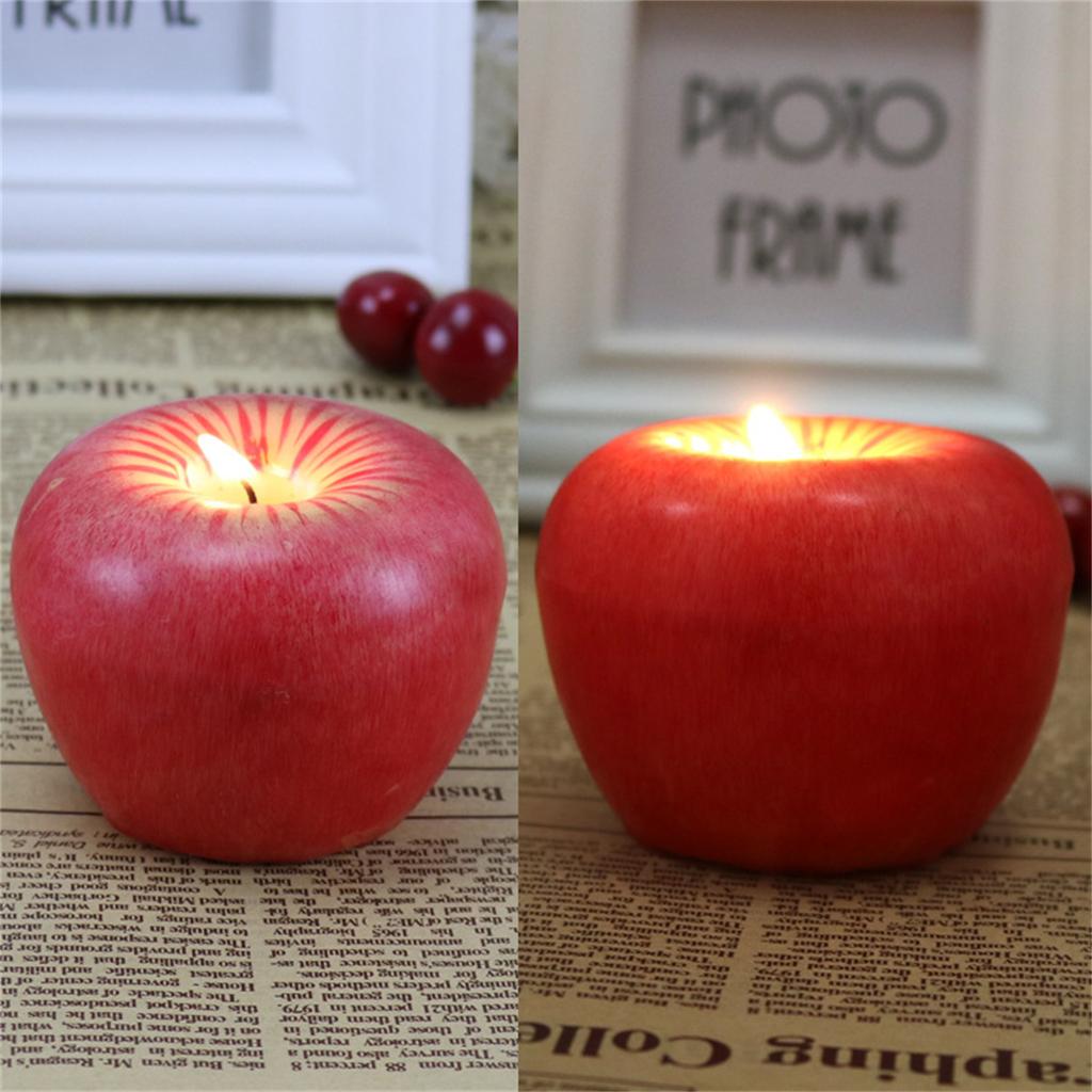Creative Christmas Eve Gift Large Apple Candle Fruit Candle Birthday Christmas Decoration Student Gift Emergency Candle