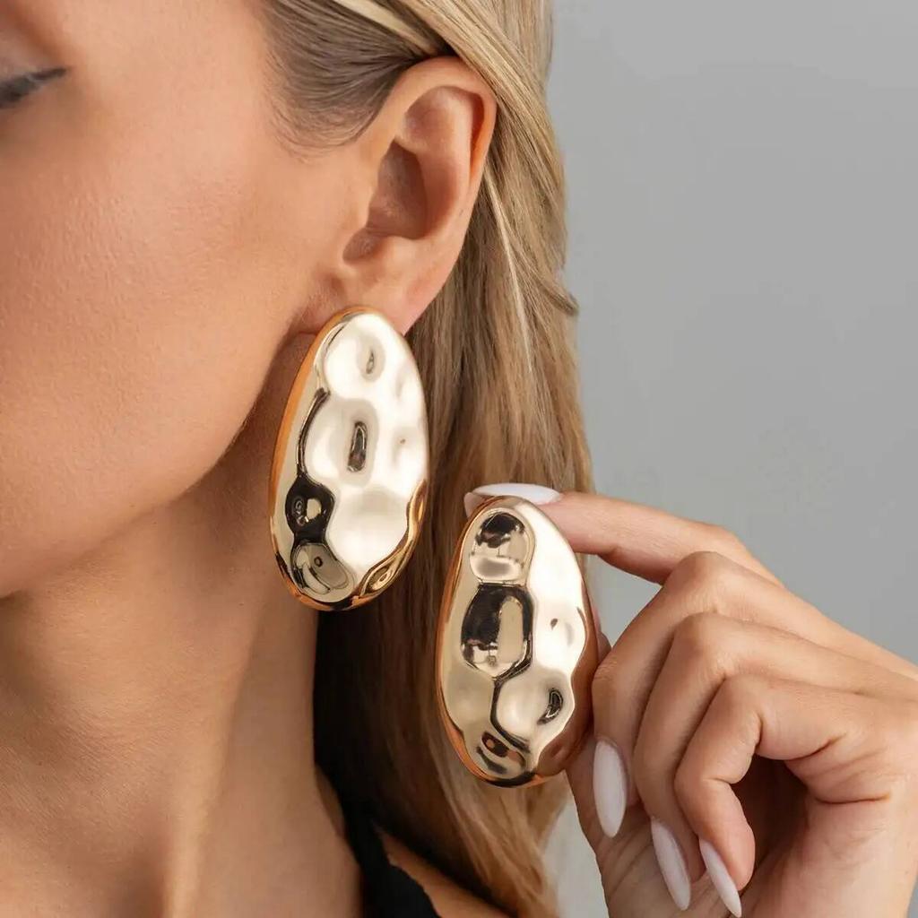 Ingemark Exaggerated Retro Irregular Geometry Big Drop Earrings for Women Simple Fashion Metal Ear Accessories 2026 New Jewelry