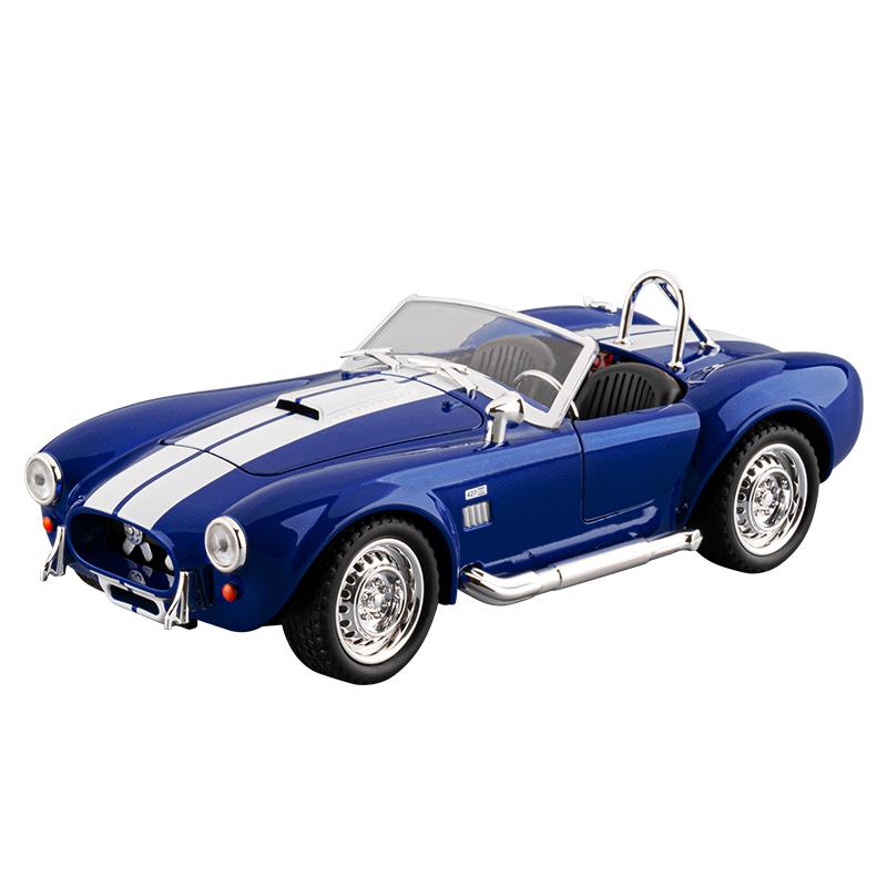 Моделирование 1:Классическая модель автомобиля Shelby AC Cobra в масштабе 22 из сплава со звуком и светом, коллекционная, литая металлическая миниатюра Voiture
