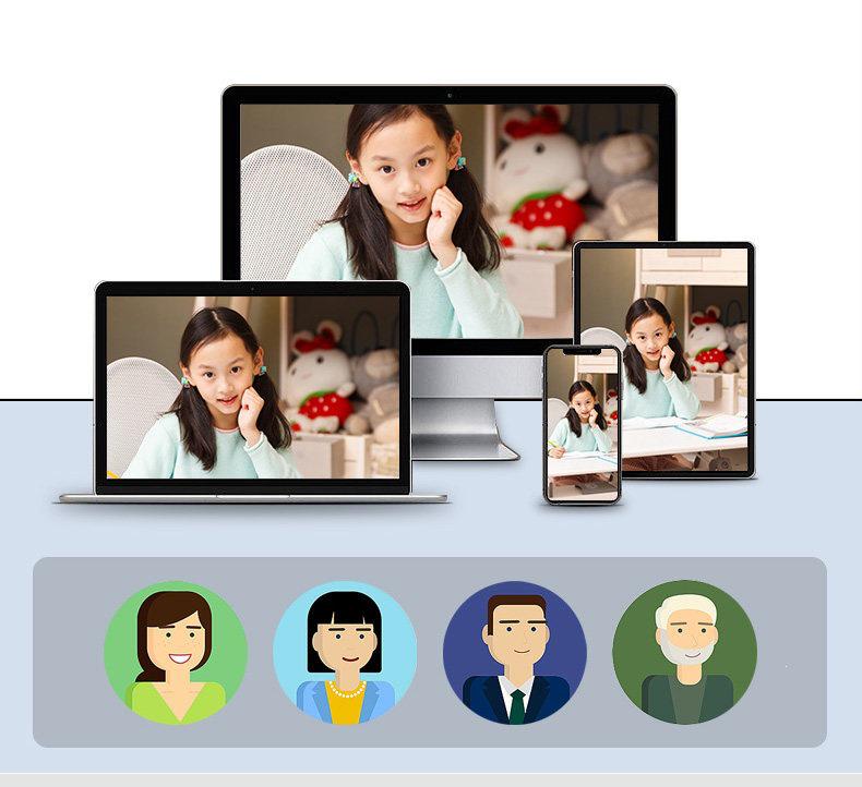 360° Smart WiFi Indoor Wireless Camera with Remote Mobile Monitor and HD Vision