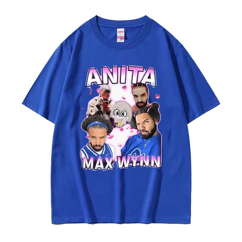 Anita Max Wynn Drake Funny Meme Graphic Tshirts Unisex Womens Vintage Hip Hop Style Tshirt 100 Cotton Short Sleeve T Shirt Tops
